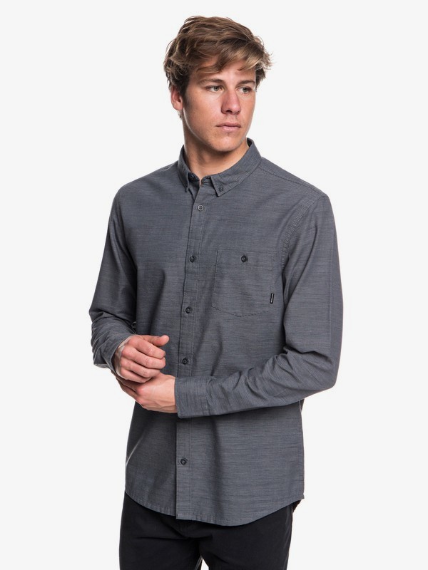 quiksilver, Minoo Valley Long Sleeve Shirt, DARK GREY HEATHER (krph) 0 Minoo Valley Long Sleeve Shirt Black EQYWT03763 Quiksilver