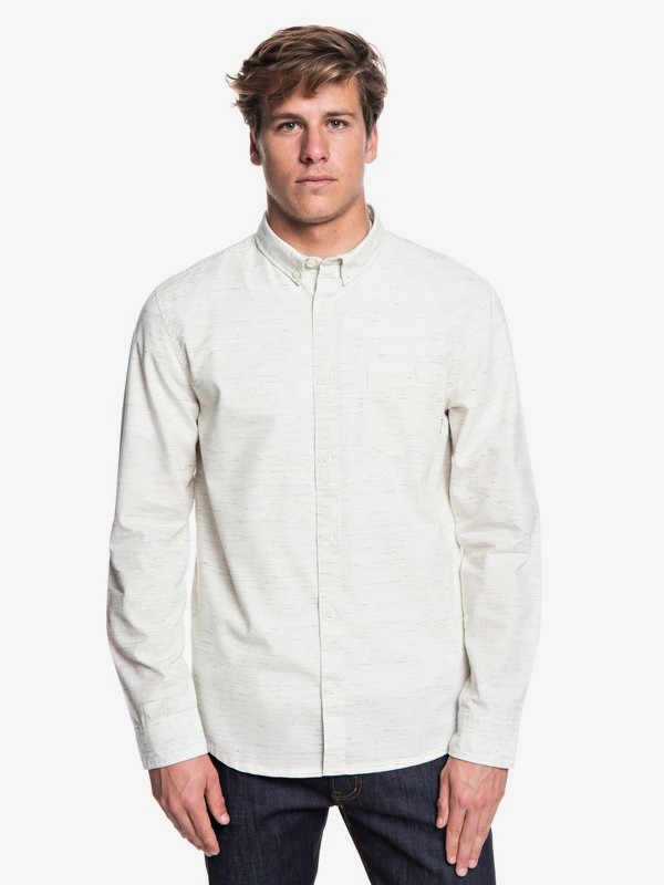 quiksilver, Minoo Valley Long Sleeve Shirt, LIGHT GREY HEATHER (sjsh) 0 Minoo Valley Long Sleeve Shirt Grey EQYWT03763 Quiksilver