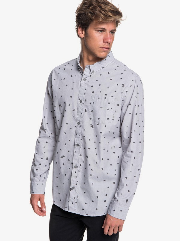quiksilver, Valley Groove Long Sleeve Shirt, QUIET SHADE VALLEY GROOVE (kze6) 0 Valley Groove Long Sleeve Shirt Black EQYWT03772 Quiksilver