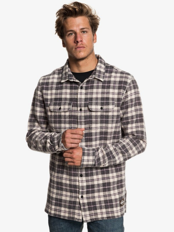 quiksilver, Strutten Blues Long Sleeve Shirt, TARMAC STRUTTEN BLUES (kta1) 0 Strutten Blues Long Sleeve Shirt Black EQYWT03778 Quiksilver