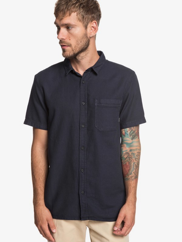 quiksilver, Рубашка с коротким рукавом Time Box, BLACK (kvj0) 0 Рубашка с коротким рукавом Time Box Черный EQYWT03789 Quiksilver