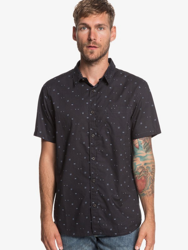 quiksilver, Rock The Road - Short Sleeve Shirt for Men, TARMAC ROCK THE ROAD (kta6) 0 Rock The Road - Short Sleeve Shirt for Men Black EQYWT03792 Quiksilver