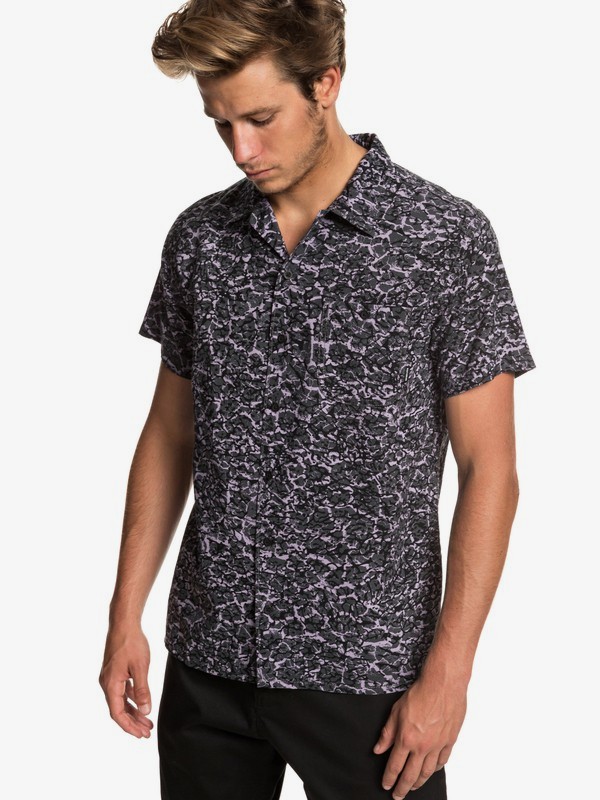 quiksilver, The Camp Short Sleeve Shirt, TARMAC SUNBAKED (kta6) 0 The Camp Short Sleeve Shirt Black EQYWT03796 Quiksilver