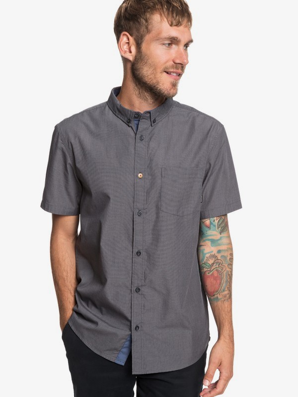 quiksilver, Valley Groove Short Sleeve Shirt, BLACK (kvj0) 0 Valley Groove Short Sleeve Shirt Black EQYWT03809 Quiksilver