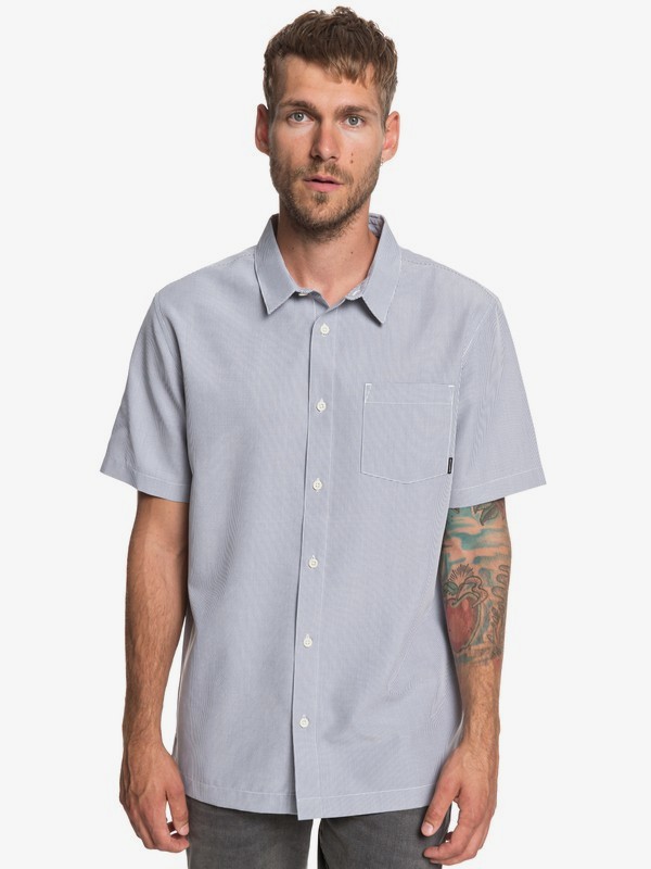 quiksilver, Goff Cove Short Sleeve Shirt, QUIET SHADE (kze0) 0 Goff Cove Short Sleeve Shirt Black EQYWT03812 Quiksilver