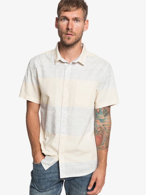 quiksilver, Bars Need Guitars Short Sleeve Shirt, RATTAN BARS NEED GUITARS (yhp3) 0 Bars Need Guitars Short Sleeve Shirt Yellow EQYWT03818 Quiksilver
