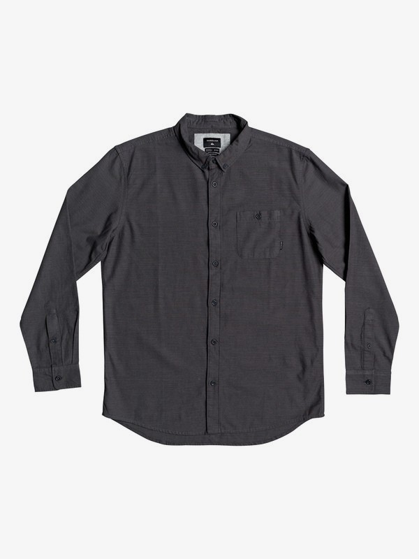quiksilver, Waterfall Long Sleeve Shirt, TARMAC (kta0) 0 Waterfall Long Sleeve Shirt Black EQYWT03844 Quiksilver