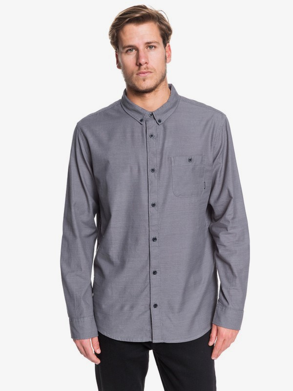 quiksilver, Waterfall Long Sleeve Shirt, QUIET SHADE (kze0) 0 Waterfall Long Sleeve Shirt Black EQYWT03844 Quiksilver