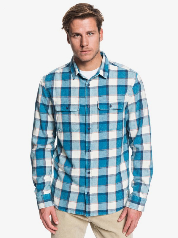quiksilver, Mitta Tang Long Sleeve Shirt, CRYSTAL TEAL MITTA TANG (brn1) 0 Mitta Tang Long Sleeve Shirt Blue EQYWT03851 Quiksilver