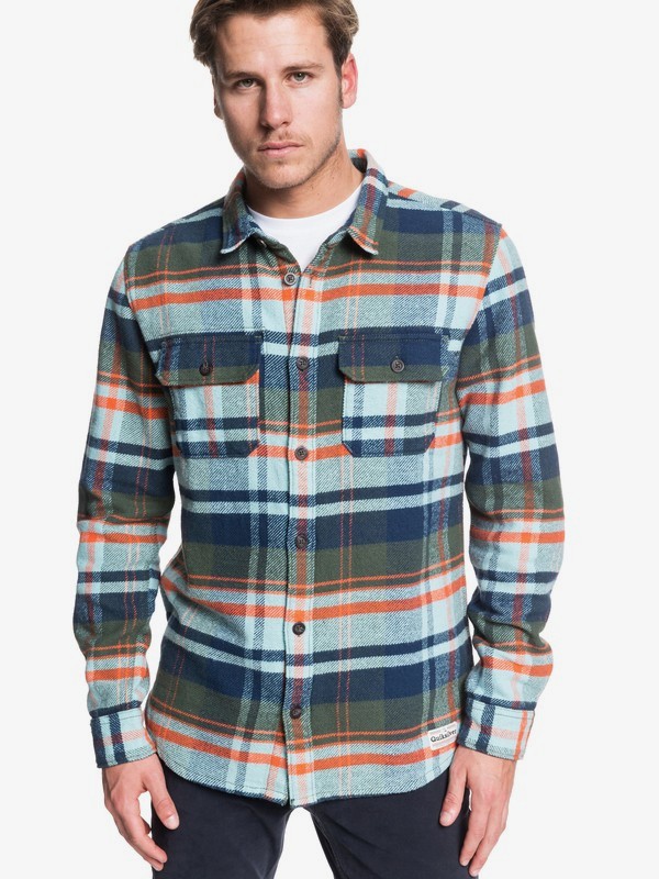 quiksilver, Howe Waters Long Sleeve Shirt, THYME HOWE WATERS (cqy1) 0 Howe Waters Long Sleeve Shirt Brown EQYWT03864 Quiksilver