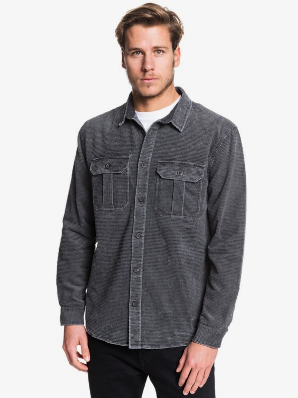 quiksilver, Sara Toga Long Sleeve Corduroy Shirt, TARMAC (kta0) 0 Sara Toga Long Sleeve Corduroy Shirt Black EQYWT03867 Quiksilver