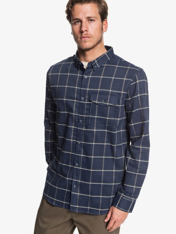 quiksilver, Toxic Blue Long Sleeve Shirt, SKY CAPTAIN TOXIC BLUE (kye1) 0 Toxic Blue Long Sleeve Shirt Black EQYWT03877 Quiksilver