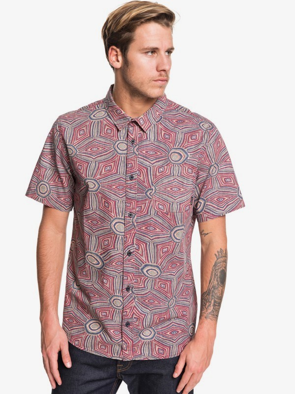 quiksilver, Tamarama Short Sleeve Shirt, CROCODILE TAMARAMA (crn6) 0 Tamarama Short Sleeve Shirt Brown EQYWT03881 Quiksilver