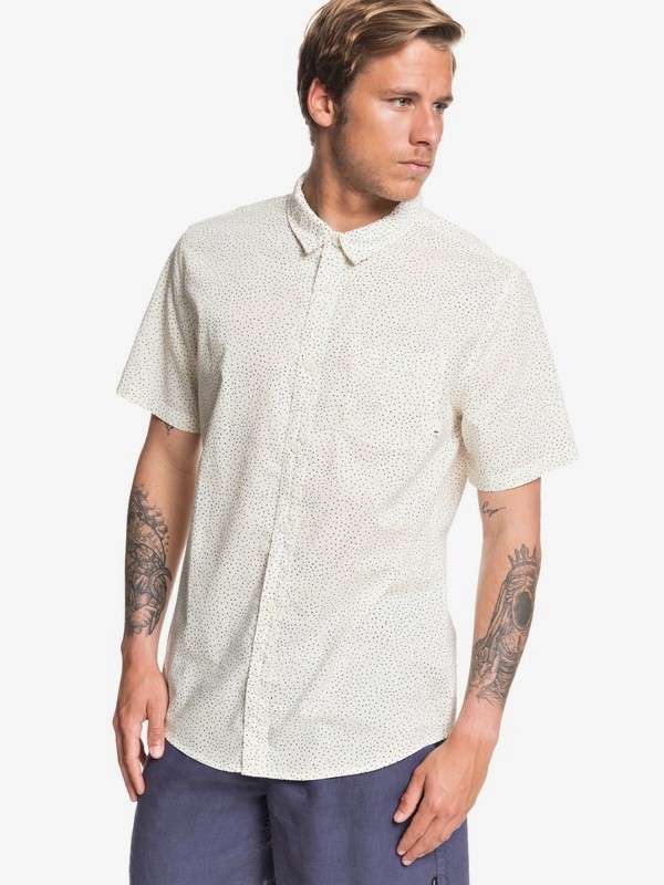quiksilver, Minimo Short Sleeve Shirt, ANTIQUE WHITE MINIMO (wcl6) 0 Minimo Short Sleeve Shirt White EQYWT03897 Quiksilver