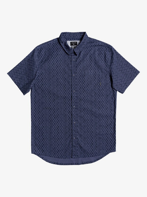 quiksilver, Geo Spot Short Sleeve Shirt, NAVY BLAZER GEOSPOT (byj6) 0 Geo Spot Short Sleeve Shirt Blue EQYWT03901 Quiksilver