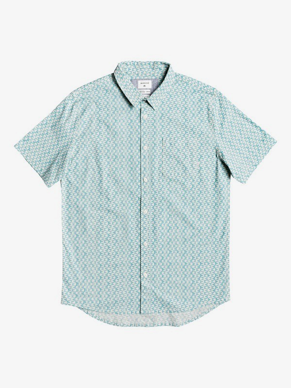 quiksilver, Geo Spot Short Sleeve Shirt, ANTIQUE WHITE GEOSPOT (wcl6) 0 Geo Spot Short Sleeve Shirt White EQYWT03901 Quiksilver
