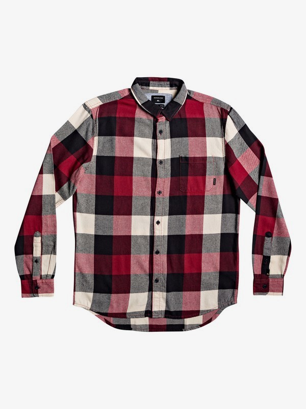 quiksilver, Motherfly Flannel Long Sleeve Shirt, GARNET MOTHERFLY (rqk1) 0 Motherfly Flannel Long Sleeve Shirt Red EQYWT03918 Quiksilver