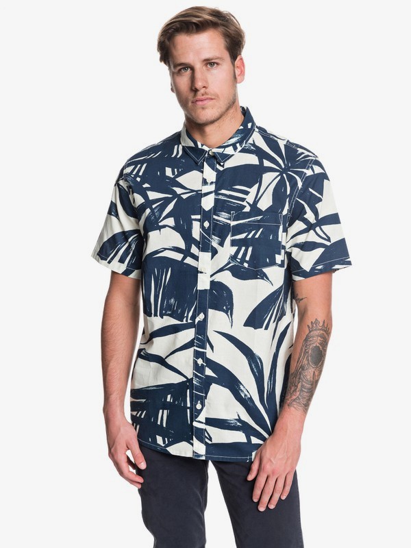 quiksilver, Steel Breeze Short Sleeve Shirt, ANTIQUE WHITE STEEL BREEZE (wcl6) 0 Steel Breeze Short Sleeve Shirt White EQYWT03924 Quiksilver