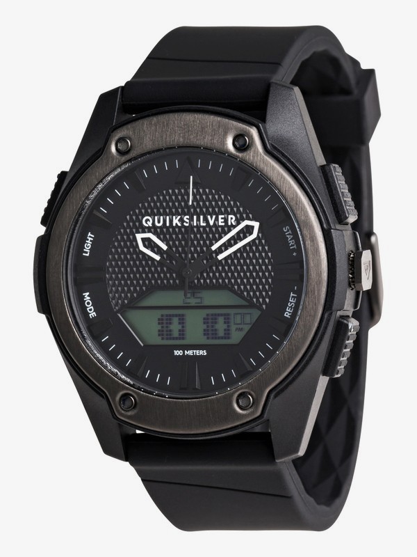 quiksilver, Stringer Analog-Digital Watch for Men, BLACK (kvj0) 0 Stringer Analog-Digital Watch for Men Black EQYWT03974 Quiksilver