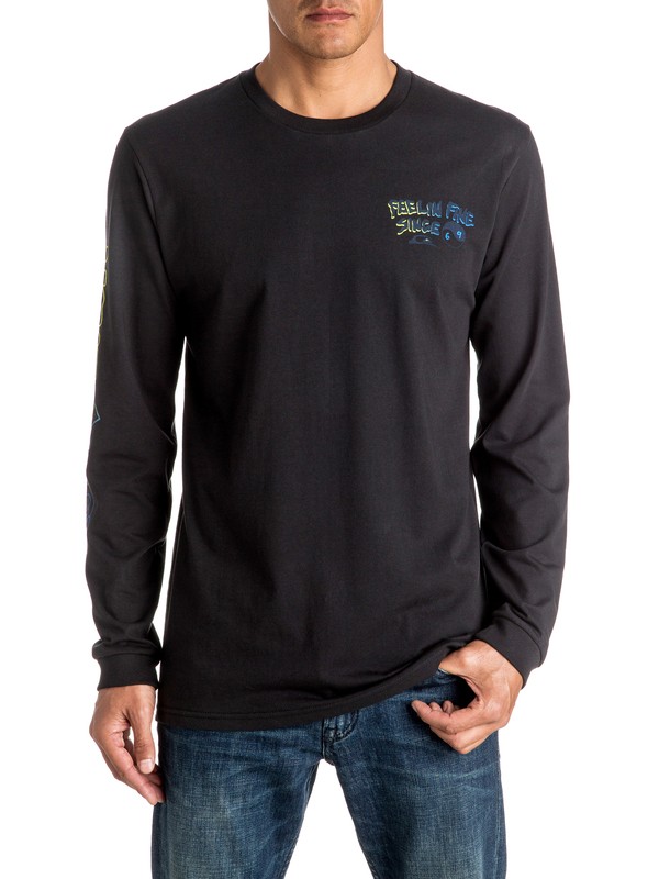 quiksilver, Feeling Fine - Long Sleeve T-shirt, BLACK (kvj0) 0 Feeling Fine - Long Sleeve T-shirt EQYZT04265 Quiksilver