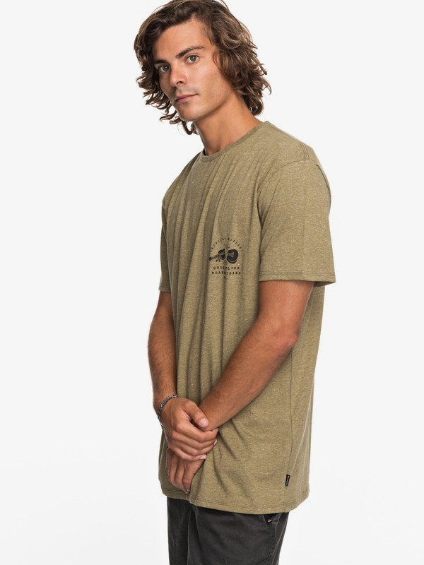 quiksilver, Organic Long Lost - T-Shirt für Männer, COVERT GREEN HEATHER (tnfh) 0 Organic Long Lost - T-Shirt für Männer Beige EQYZT04743 Quiksilver