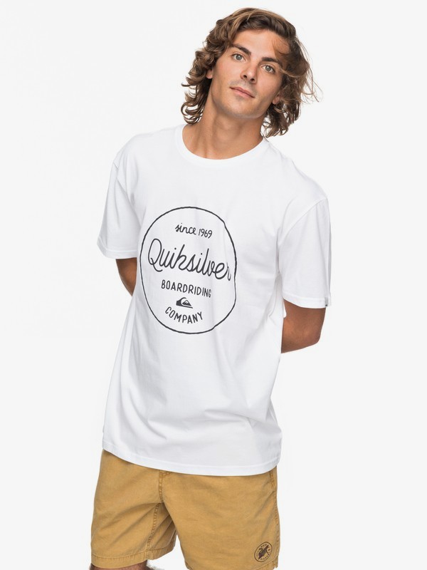 quiksilver, Classic Morning Slides - T-Shirt für Männer, WHITE (wbb0) 0 Classic Morning Slides - T-Shirt für Männer Weiss EQYZT04774 Quiksilver