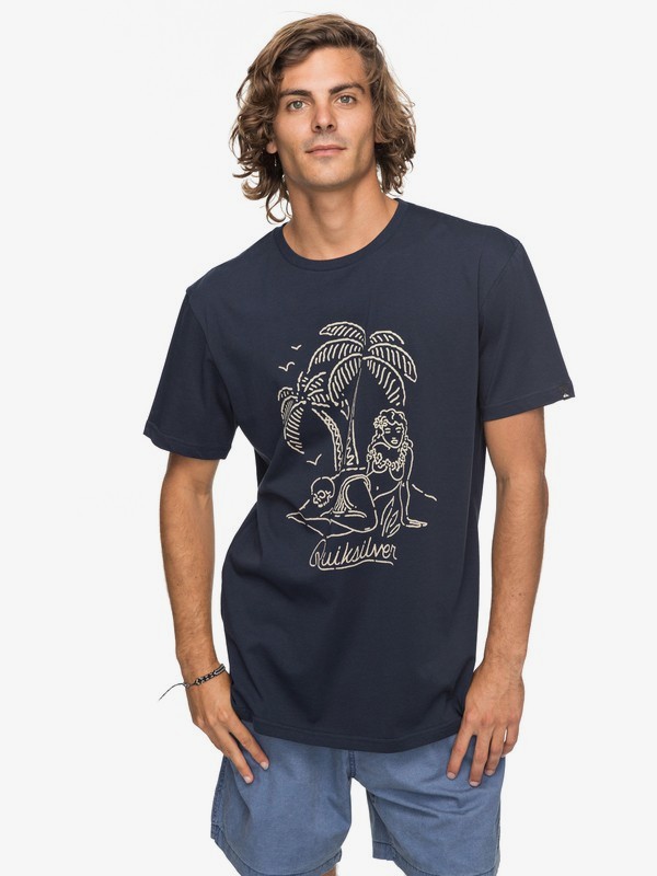 quiksilver, Classic Sayin - T-Shirt für Männer, NAVY BLAZER (byj0) 0 Classic Sayin - T-Shirt für Männer Blau EQYZT04776 Quiksilver