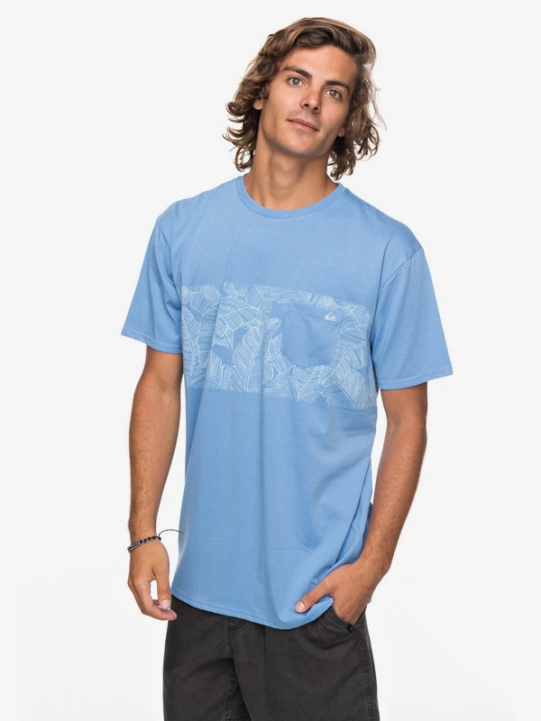 quiksilver, Mantra Right - Pocket-T-Shirt für Männer, SILVER LAKE BLUE (bjq0) 0 Mantra Right - Pocket-T-Shirt für Männer Blau EQYZT04790 Quiksilver