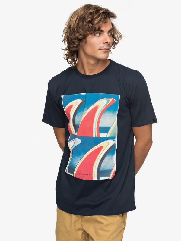 quiksilver, Classic Fin Fanatic - T-Shirt für Männer, NAVY BLAZER (byj0) 0 Classic Fin Fanatic - T-Shirt für Männer Blau EQYZT04896 Quiksilver