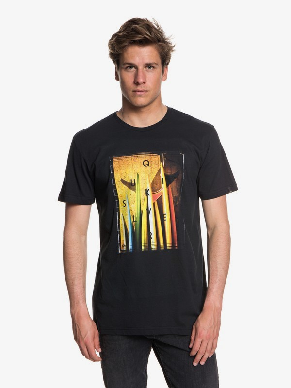quiksilver, Quiver Central - Camiseta para Hombre, BLACK (kvj0) 0 Quiver Central - Camiseta para Hombre Negro EQYZT04946 Quiksilver