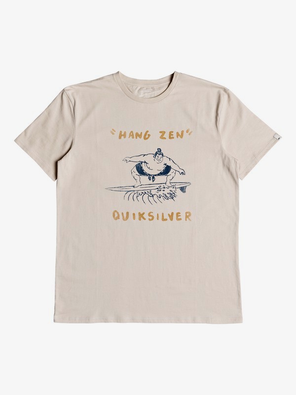 quiksilver, Hang Zen - Maglietta da Uomo, OATMEAL (tfl0) 0 Hang Zen - Maglietta da Uomo Beige EQYZT04950 Quiksilver