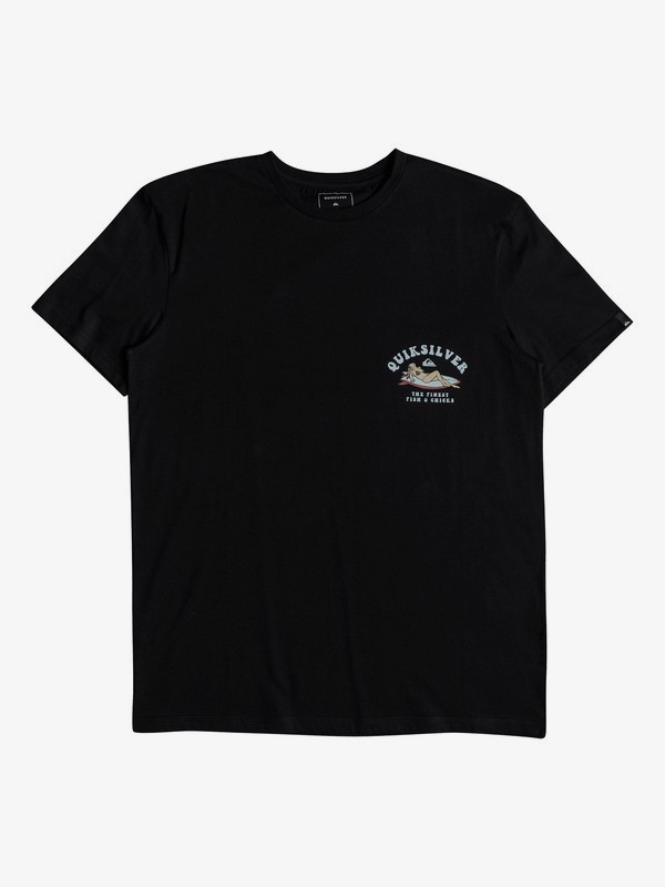 quiksilver, Fish And Chicks - T-shirt col rond pour Homme, BLACK (kvj0) 0 Fish And Chicks - T-shirt col rond pour Homme Noir EQYZT04953 Quiksilver