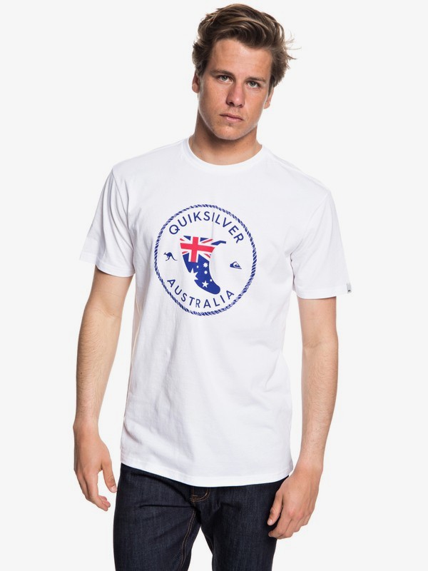 quiksilver, Oz Fin - T-shirt col rond pour Homme, WHITE (wbb0) 0 Oz Fin - T-shirt col rond pour Homme Blanc EQYZT04959 Quiksilver