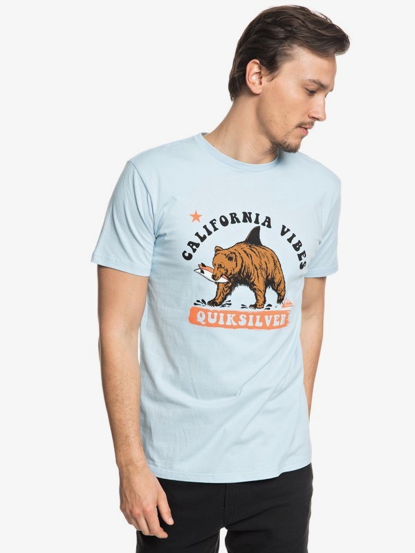 quiksilver, Bear Shark - T-shirt col rond pour Homme, ANGEL FALLS (bfg0) 0 Bear Shark - T-shirt col rond pour Homme EQYZT04963 Quiksilver