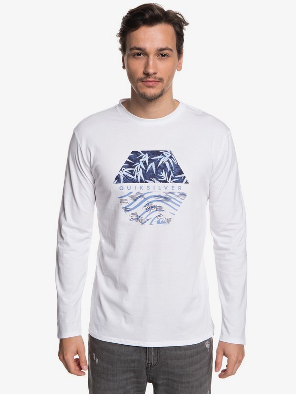 quiksilver, Bamboo Breakfast - T-shirt à manches longues pour Homme, WHITE (wbb0) 0 Bamboo Breakfast - T-shirt à manches longues pour Homme Blanc EQYZT04976 Quiksilver