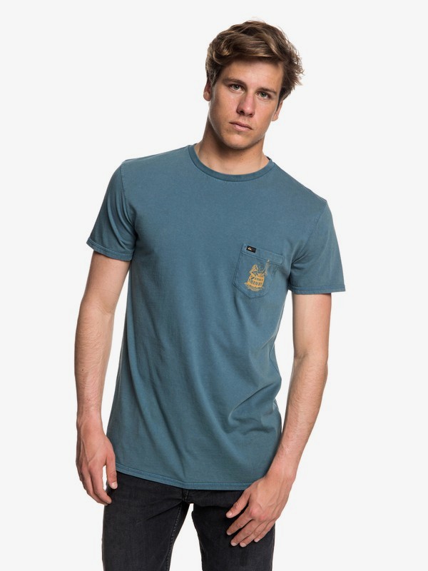 quiksilver, Gettin Barreled - T-shirt col rond pour Homme, TAPESTRY (bph0) 0 Gettin Barreled - T-shirt col rond pour Homme Bleu EQYZT05001 Quiksilver
