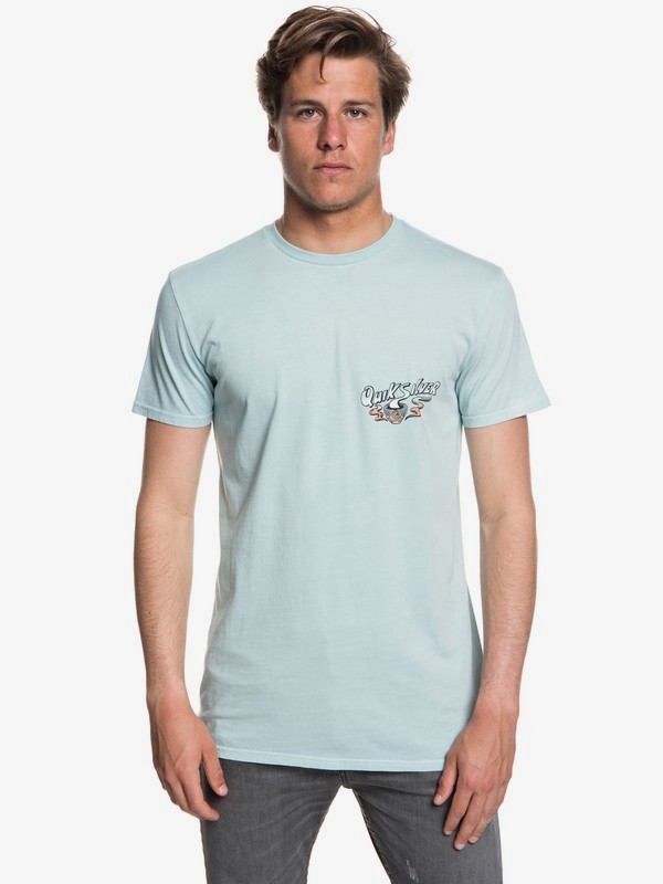 quiksilver, Hot Sake - T-shirt col rond pour Homme, BLUE HAZE (bga0) 0 Hot Sake - T-shirt col rond pour Homme Bleu EQYZT05011 Quiksilver