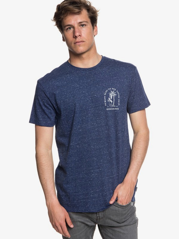 quiksilver, Glad You're Back - T-shirt col rond pour Homme, MEDIEVAL BLUE HEATHER (bteh) 0 Glad You're Back - T-shirt col rond pour Homme Bleu EQYZT05019 Quiksilver