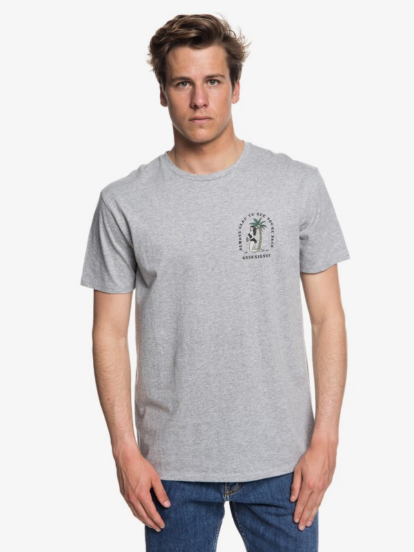 quiksilver, Glad You're Back - T-shirt col rond pour Homme, SLEET HEATHER (szph) 0 Glad You're Back - T-shirt col rond pour Homme Gris EQYZT05019 Quiksilver