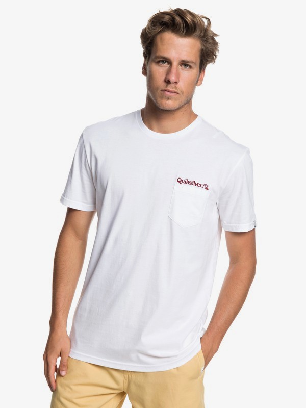 quiksilver, Art Tickle - Pocket T-Shirt for Men, WHITE (wbb0) 0 Art Tickle - Pocket T-Shirt for Men White EQYZT05205 Quiksilver