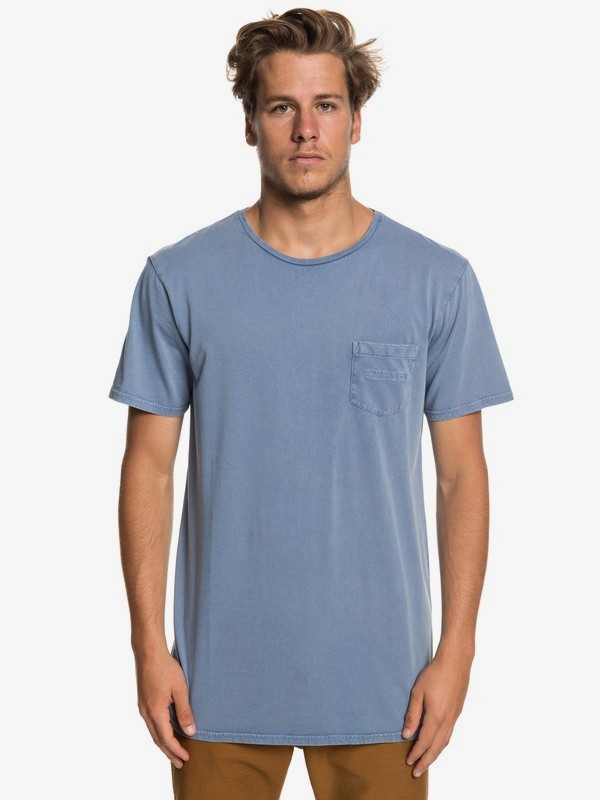 quiksilver, False Face Society Pocket Tee, STONE WASH (bkj0) 0 False Face Society Pocket Tee Blue EQYZT05216 Quiksilver