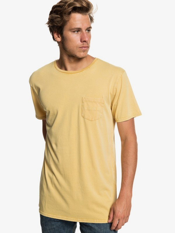 quiksilver, False Face Society Pocket Tee, RATTAN (yhp0) 0 False Face Society Pocket Tee Yellow EQYZT05216 Quiksilver