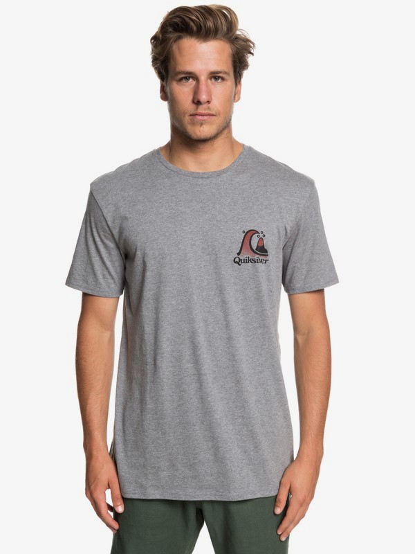 quiksilver, Футболка Captain Slim, QUIET SHADE HEATHER (kzeh) 0 Футболка Captain Slim Черный EQYZT05229 Quiksilver