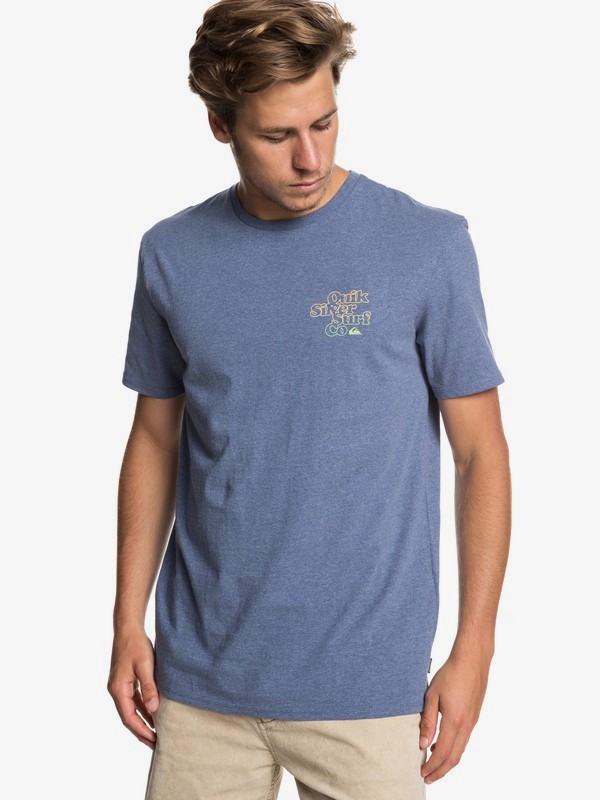 quiksilver, Double Stacked Tee, BIJOU BLUE HEATHER (bngh) 0 Double Stacked Tee Blue EQYZT05230 Quiksilver