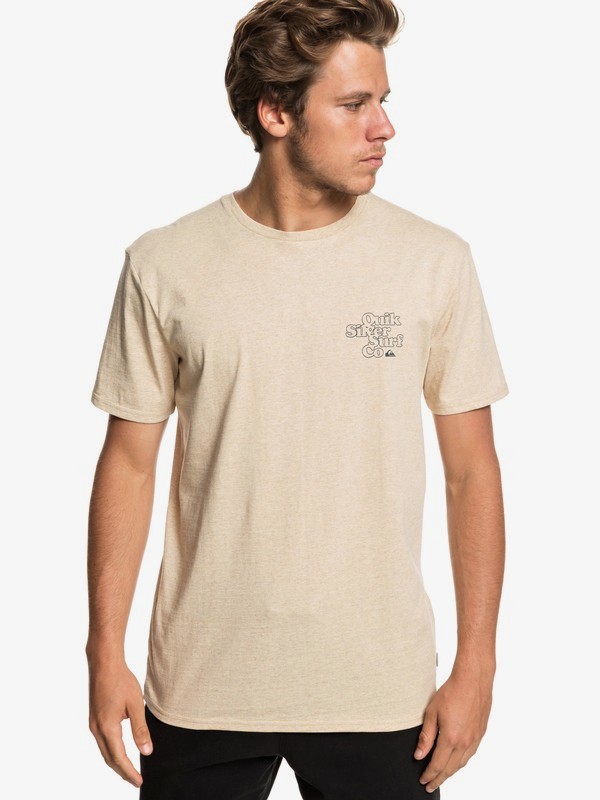 quiksilver, Double Stacked - T-Shirt for Men, WARM SAND HEATHER (tgsh) 0 Double Stacked - T-Shirt for Men Beige EQYZT05230 Quiksilver