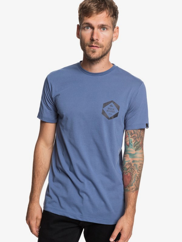 quiksilver, Swell Frame Tee, BIJOU BLUE (bng0) 0 Swell Frame Tee Blue EQYZT05239 Quiksilver