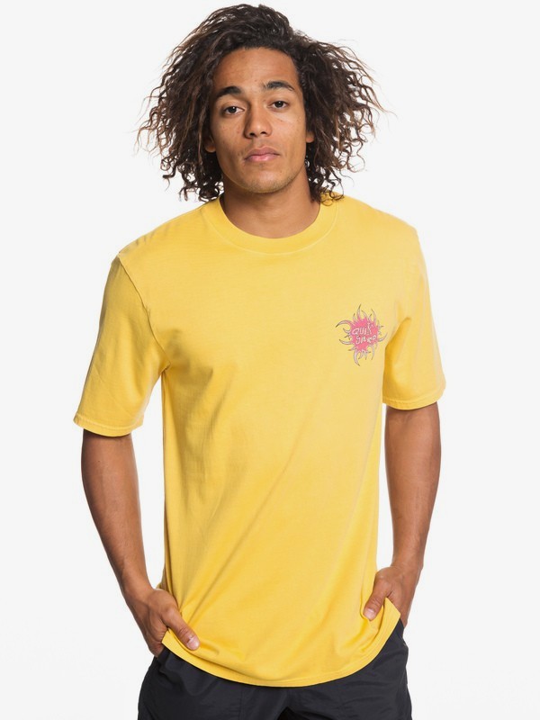 quiksilver, Quik Tribe - Camiseta para Hombre, AMBER YELLOW (nha0) 0 Quik Tribe - Camiseta para Hombre Naranja EQYZT05249 Quiksilver