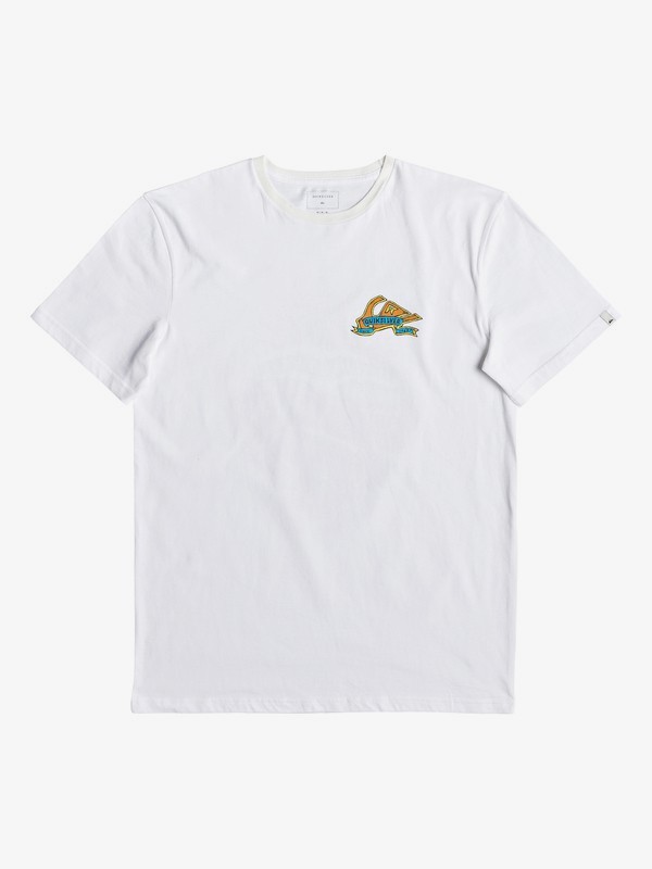 quiksilver, Футболка Tattered, WHITE (wbb0) 0 Футболка Tattered Белый EQYZT05255 Quiksilver