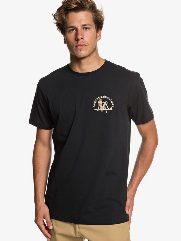 quiksilver, Kid Atypical - T-Shirt for Men, BLACK (kvj0) 0 Kid Atypical - T-Shirt for Men Black EQYZT05258 Quiksilver