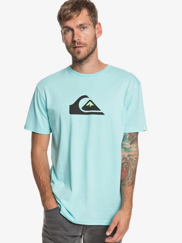quiksilver, M And W - T-Shirt for Men, AQUA SPLASH (bzg0) 0 M And W - T-Shirt for Men Blue EQYZT05262 Quiksilver